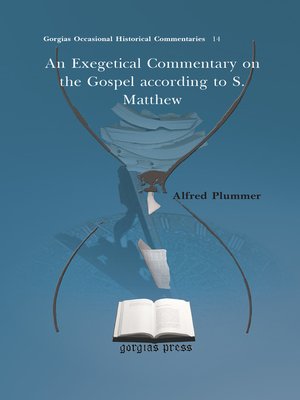cover image of An Exegetical Commentary on the Gospel according to S. Matthew